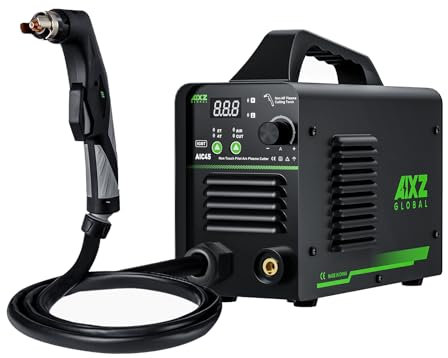 AIXZGLOBAL 45 Amp Plasma Cutter Non-HF Non-Touch Pilot Arc Air Plasma Cutting Machine IGBT Inverter with LCD Digital Display, 16mm Max Cut (AIC 45, 240V)