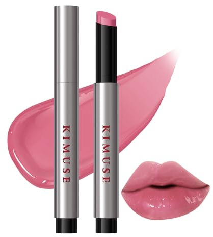 KIMUSE Lip Plumper, Hydrating Korean Lip Gloss, Getönter Lippenpflegestift, glänzend, Nährender Lippenbalsam, strahlend frisch, Vegan & Tierversuchsfrei