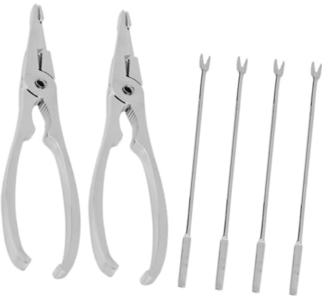 POPETPOP Set Pinze per Crostacei in Acciaio Inossidabile, 6 Pezzi Riutilizzabili e Facili da Usare, Utensili per Frutti di Mare per Aprire Granchi e Aragoste