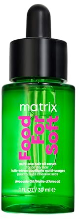 MATRIX Food For Soft Hair Serum Oil For Dry, Brittle and All Hair Types - Softens, Smooths and Adds Shine With Heat Protection, Repairing Leave In With Avocado Oil, 1 Fl Oz