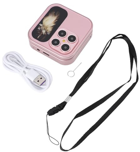 lvifloae Flip El teléfono Celular más pequeño Pequeño liviano 2G Network Dual Nano SIM FM Radio Media Player HD LED LETLINE para s Mayores ABS 1.77 Pulgadas 32 MB de Memoria (Rosado)