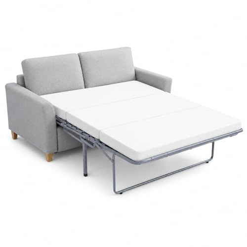 ZIKEBTUY Colchón para sofá cama, colchón plegable, colchón de espuma viscoelástica, colchón plegable con funda extraíble, 180 x 135 x 10 cm