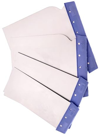 HUVZOR Juego de 4 espátulas japonesas, 42/68/87/124 mm, para pegar, alisar y distribuir materiales. Espátulas metálicas duraderas y flexibles con excelente agarre.