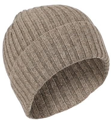 Conte Massimo Berretta Unisex Calda in Lana, Cuffia Beanie Invernale, Cappello Lavorazione a Coste con Risvolto, Made in Italy