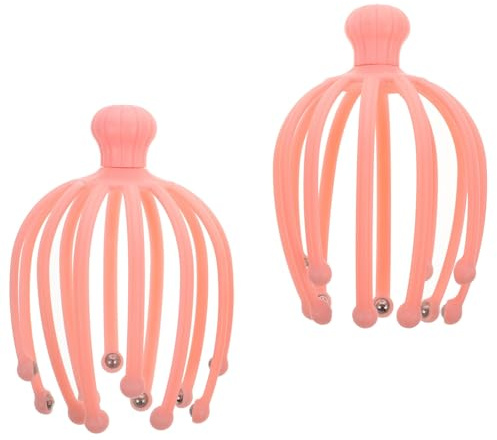 Tofficu 2pièces Masseur de Chevelu Manuel Octopus Outil Portable de Relaxation et Stimulation Nerveuse Soulagement Stress pour Sportifs Seniors et Bureau Couleur Couleur Aléatoire