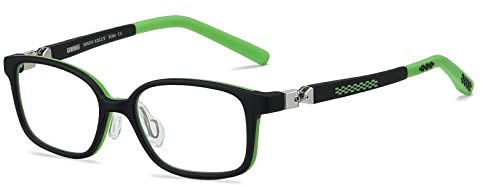 SHEEN KELLY 180° Adjust | Kids Blue Light Blocking Glasses | Age 3-7 | for Computer/Gaming/Digital Eye Protection with Blue Light Filter Lens | TR90+Silicone Frame | Black+Green