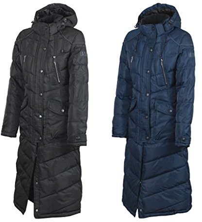 Lazura - Winter Reitmantel Sophia für Damen | wasser- & windabweisend | wattierter Damen Wintermantel | atmungsaktiver Steppmantel | Reitbekleidung in Schwarz | Größe M