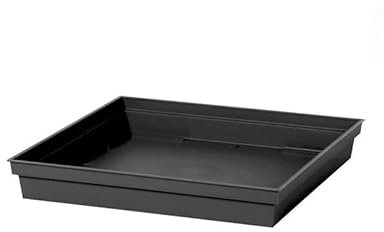 Eda plastiques Soucoupe carrée Toscane 40x40cm - Anthracite - Pour pot Toscane 50 cm