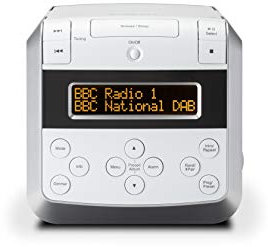 Roberts Sound 48 DAB/DAB+/FM Stereo Clock Radio with CD, Bluetooth, USB Playback/Charging - White