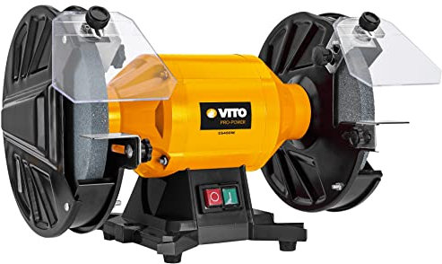 VITO - Touret à meuler 450W Meules 200mm 230 V Meuleuse d'établi 2950 Tr/mn