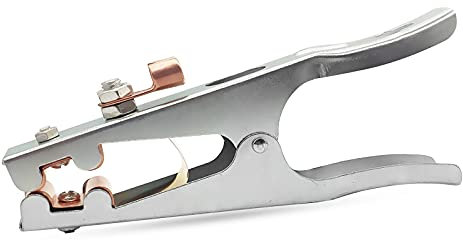 Hwtcjx Pinza Soldadura, Abrazadera de conexión a tierra, Tierra abrazaderas, Hecho de hierro + latón, duradero, equipo de soldadura profesional, para mayoría de las máquinas de soldar (800A)