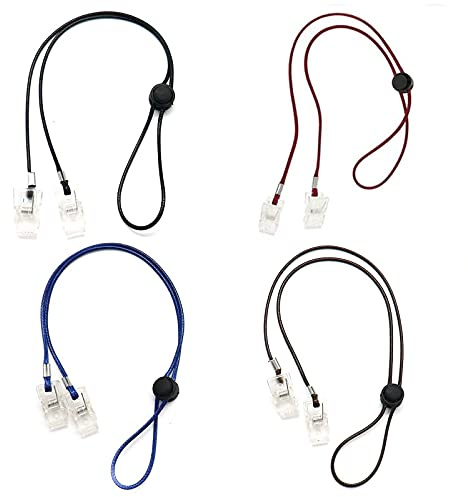 HAOBIN Portatovaglioli Clip Tracolla A Catena Flessibile Catena Per Asciugamani Clip Di Tovaglioli Catena Clip Per Tovaglioli Flessibile E Regolabile In Lunghezza,Adatta Per Anziani E Bambini,4 Pezzi