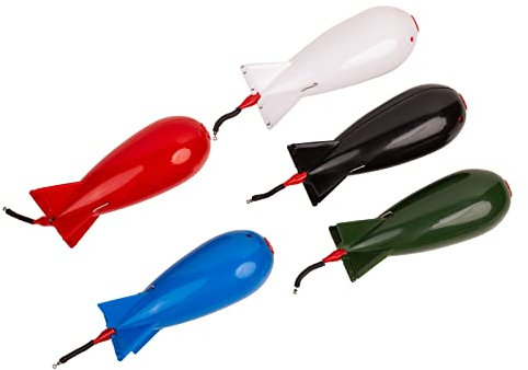 5 Stück Karpfenangeln Futter Futterrakete Anfüttern Angeln, Futterkorb Feeder Angeln Tool Zubehör Angel Posen, Spod Rakete Zum Anfüttern Von Karpfen Ködergerät Innovativer Futterkorb Futterrakete (L)