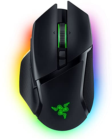 Razer Basilisk V3 Pro Wireless Gaming Mouse: HyperScroll Tilt Wheel - 30K DPI Optical Sensor - Gen-3 Optical Switches - 13-Zone Chroma RGB - 13 Programmable Controls - 3 Connection Modes - Black
