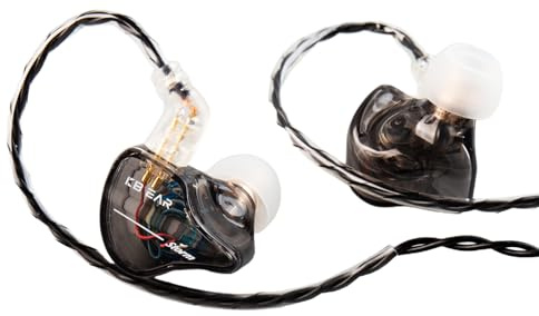 keephifi KBEAR Storm in Ears for Musicians Singers Audiophile Headphone in Ear Monitor Headphone 10mm Strong Magnetic Dynamic Driver Earbuds (Black, No mic)