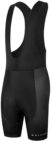 WOLFIRE WF Culotte Ciclismo Hombre, (Badana 20D Gel Ciclismo) Fabricado en Poliester. Ropa Ciclismo Hombre para MTB y Carretera. Pantalon Ciclismo Hombre. Culote Corto Ciclismo Hombre