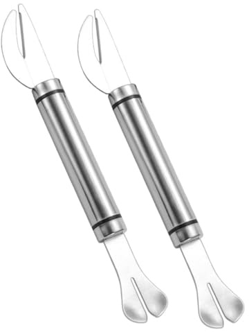 Alipis 2pezzi Coltello per Intestini di Pollame Apri Intestini Coltello da Cucina Multifunzione Strumento per Tagliare di Pesce Acciaio Inossidabile Leggero e Portatile