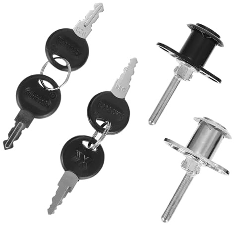 TOBBOMEY 4 piezas Cerradura Metálica de Tres Puntos para Muebles y Armarios de Unidades con Llaves Cierre Centralizado para Oficinas y Archivos Compatible Gabinetes