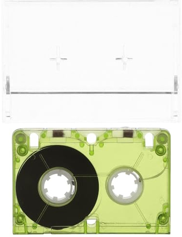 UKCOCO Cassette Audio Vierge Verte 40-60, Bande Audio Vide Haute Fréquence pour Magnétophone et Mini Magnétophone, pour Interviews, Enregistrements Musicaux et Décorations Vintage