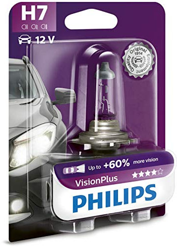 Philips 12972VPB1 VisionPlus +60% H7 Scheinwerferlampe 12972VPB1, 1er Blister, Single blister, 13.50x9.50x13.50