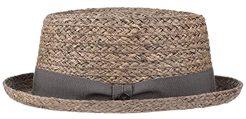 Lierys Burney Raffia Straw Pork Pie Hat Men Made in Italy Spring Summer Brown