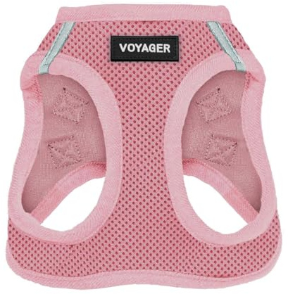 Voyager Step-in Air - Arnés de Malla para Cualquier Tiempo, Reflectante, para Perros pequeños/medianos y Gatos, Evita tirones, fijación Segura con Hebilla, Anillas en D Dobles, Rosa, M