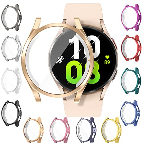 [12 Pack] YUVIKE Watch Screen Protector Compatible with Samsung Galaxy Watch 5 44mm (SM-R910) and Galaxy Watch 4 44mm (SM-R870), Soft TPU Watch Case Protective Cover for Galaxy5&4 Smart Watch 44mm