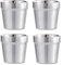 4 Stück Metall Trinkbecher Flachmann, Premium Edelstahlbecher, 150ml Bruchsichere Metallbecher, Stapelbare Pint Trinkbecher, Isolierter Stapelbarer Doppel-Edelstahlbecher Für Reisen, Outdoor, Camping