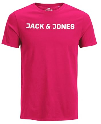 JACK & JONES Jjecorp Logo Tee SS Crew Neck Noos T-Shirt, Rose Fuchsia, XL Hommes
