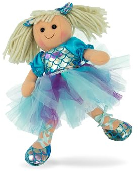 Teorema - Camilla Bambola in Stoffa con Voce, Giocattolo per Bambini a Tema Sirena, 35 cm