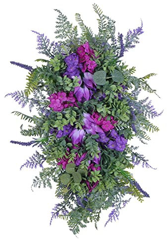 Sommar dörrkrans konstgjorda blommor krans för ytterdörren hortensia krans för hem bröllop dekor