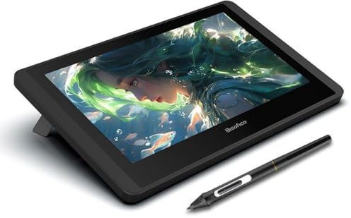 Bisofice 12HD-A Tableta gráfica con Pantalla, 127% sRGB, 8192 Nivel de presión, 11.6 Pulgadas Tableta Grafica Dibujo Digital Pantalla Full HD, Compatible con Windows MacOS