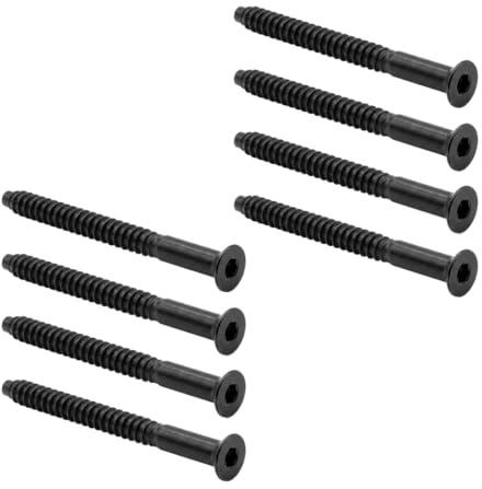 Set di viti di ricambio adatte per scaffali IKEA EXPEDIT, 8 pezzi, 7 x 85 mm, viti di collegamento per mobili, colore nero