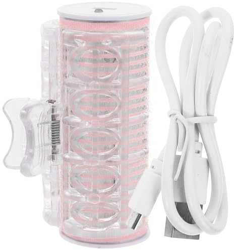 Uonlytech Bigodino Bigodini Termici per USB Ricaricabile Chioma in Nylon Riscaldamento Automatico per Piega Temporanea della Frangia, Adatti a Vari Tipi di Chioma