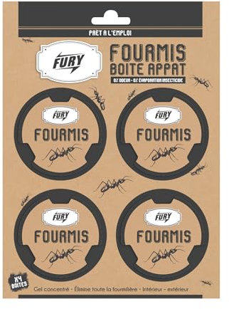 PROVEN ORAPI formiche 4 scatole Esca Fury Verde 10 x 11 x 12 cm 496133