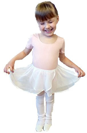 Kinder Ballett Wickelrock mit Gummizug LIGHT PINK Gr. 12-14