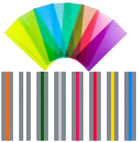 16 Stück Legasthenie-Überlagerungslineal lesehilfe kinder, Multicolor Leselineal Dyslexia Lesemarkierungsstreifen visuelles Stress geführtes Lesen Highlight Strips Overlay Lesen für Legasthenie, ADHS