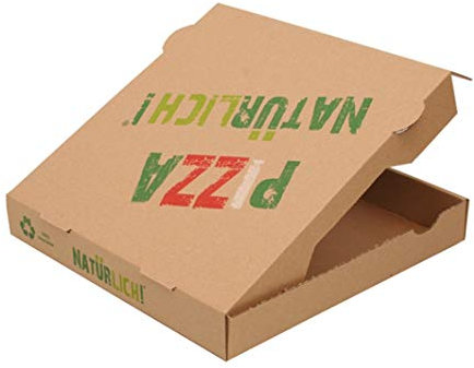 100 Pizzakartons Francia PIZZA NATÜRLICH! FSC®-zertifiziert (30x30x4cm)