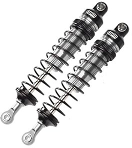Aluminum 6061-T6 Front Adjustable Spring Dampers (108mm) for Losi 1/10 Rock Rey 4WD Rock Racer LOS03009 Upgrades - Silver