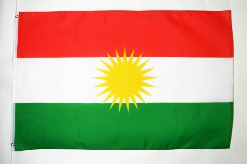 AZ FLAG – Bandera Kurdistán – 150 x 90 cm – Bandera Kurd 100% poliéster con ojales de latón incorporados, 110 g, colores vivos