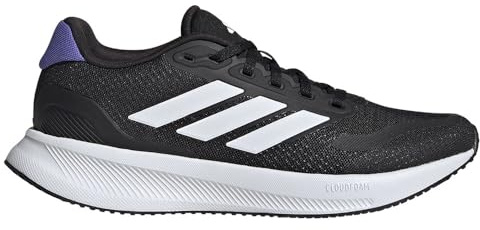 adidas Runfalcon 5 Running Shoes Chaussures de Course Femme, Core Black FTWR White Cobalt Blue, 39 1/3 EU