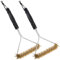 2 pezzi Spazzola Barbecue,30.5 CM Spazzola Triangolare Barbecue con Impugnatura Antiscivolo,Pulisci Griglia BBQ con Isolamento Termico Manico per la Pulizia Della Griglia Barbecue Carbone