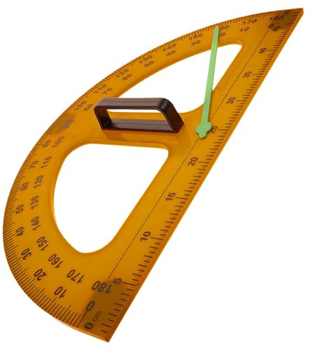 Totority Teacher Protractor 50cm Half Circle 180 Degrees Plastic Measuring Ruler for School Drafting Classroom Geometry Angle Drawing Tool