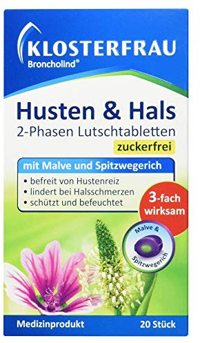 Klosterfrau Husten und Hals Lutschtabletten, 20 Stück