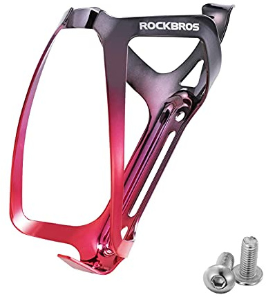 ROCKBROS Flaschenhalter Fahrrad Getränkehalter Fahrrad aus Aluminiumlegierung für Rennrad, Mountainbikes 30g Leichtgewicht 147 * 70 * 82mm Bunt 4 Farben