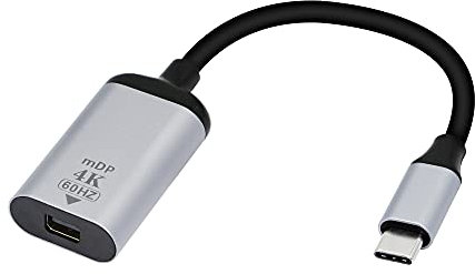 CERRXIAN Typ-C auf Mini-DisplayPort-Adapter, 4K @ 60Hz USB C Stecker auf Mini-DP Buchse HD-Kabel für TV, Monitor, Projektor usw.