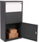 DWD® Parcel Drop Box Large Stylish Grey with White Hatch Door Outdoor Weatherproof Secure Mail Premium Parcel Lockable Postbox H 82 x L 44 x W22 cm Save your time waiting in, Never miss parcels again