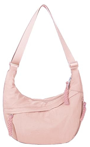 GSenhui Crescent Bags for Women Nylon Crossbody Bags Sling Bag Multi Pockets Crescent Cross Body Bag for Travel
