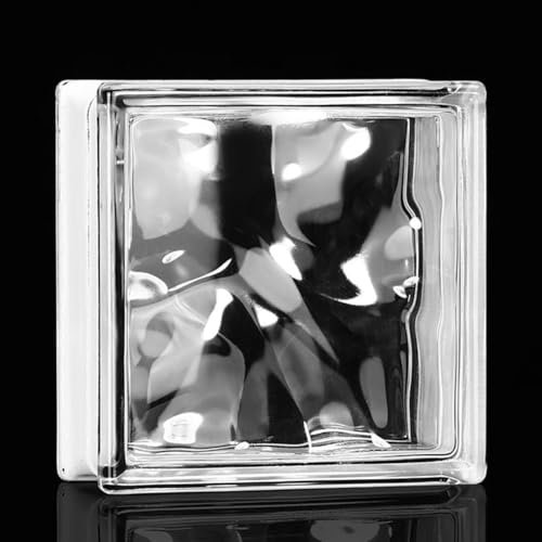 Translucent Glass Blocks, High Transparency Crystal Bricks for Sound and Thermal Insulation, Decorative Partition Wall