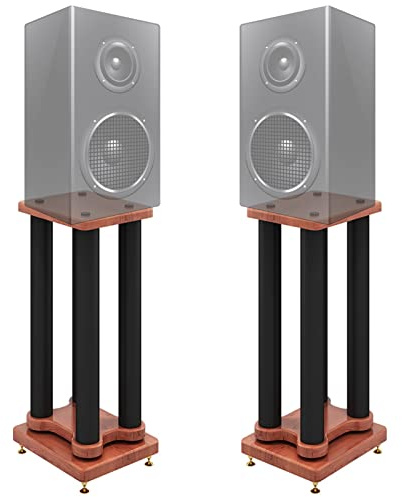 Soportes de altavoces extra altos – Estantes de sonido envolvente universales estables de 60 cm para altavoces de estantería – Fácil instalación, perfecto para audiófilos y sistemas de cine en casa